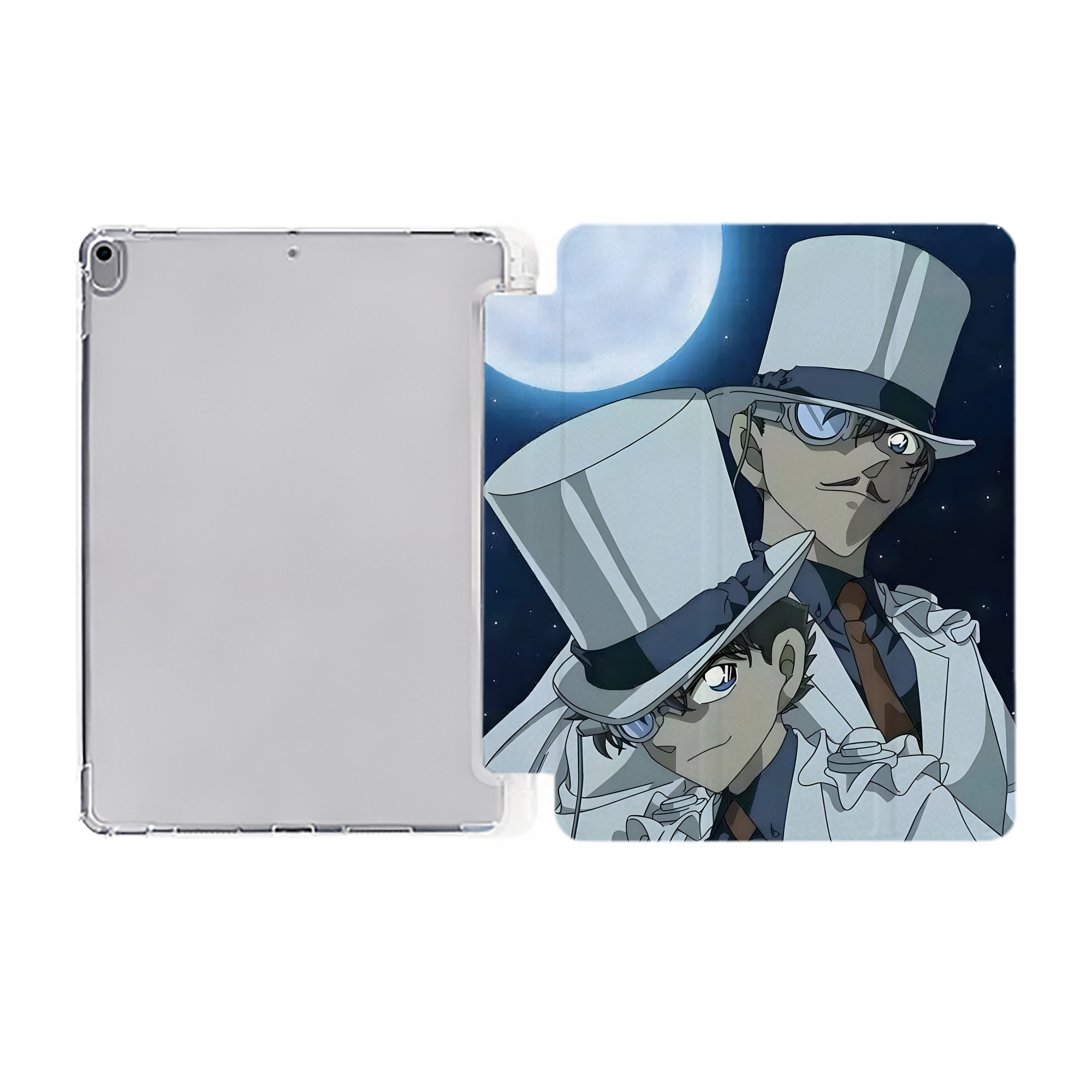 （画像用） 名探偵コナン Detective Conan IPad ケース ペン収納付き 三つ折りスタンド PUレザー×シリコン 対応機種9.5/10.5/10.9インチ